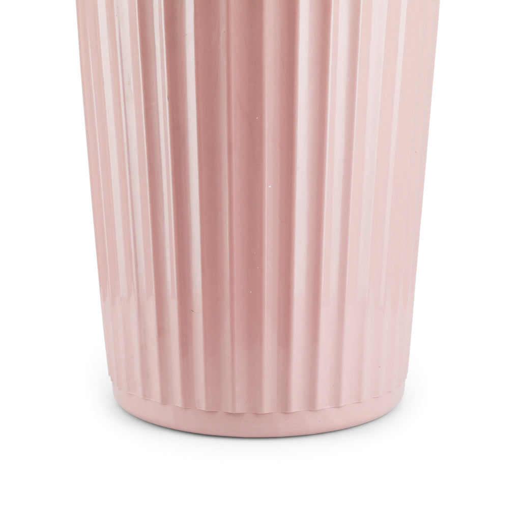 Pink Plastic Trash Can