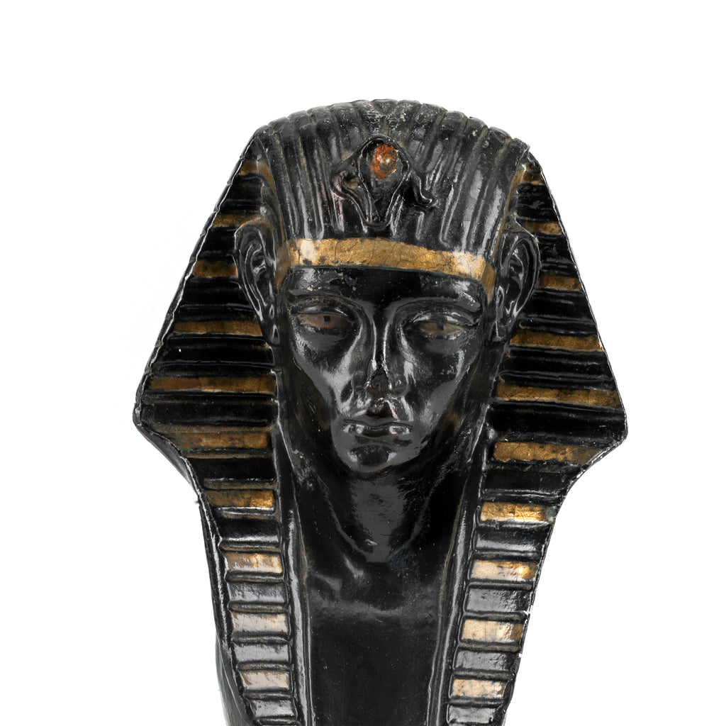 Egyptian Bust on Stepped Marble Base (A+D)