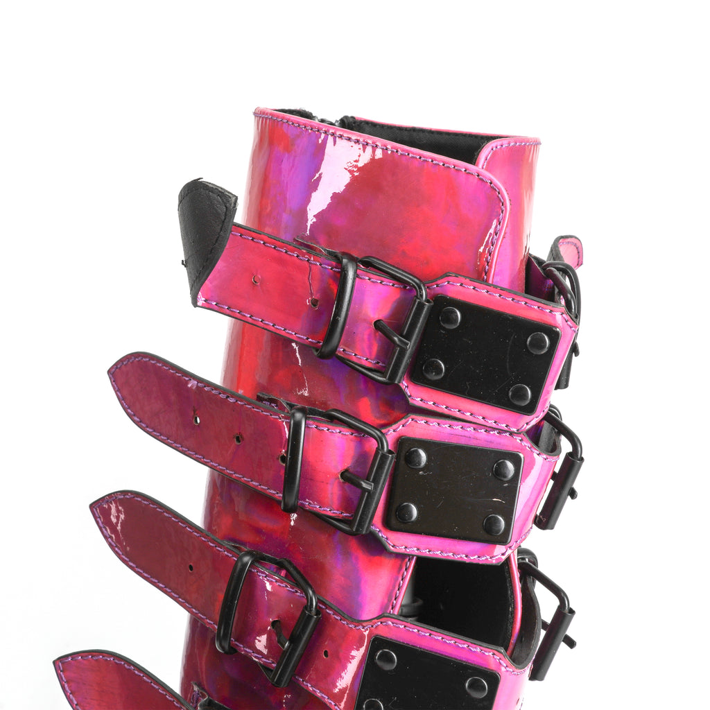 Shiny Pink Platform Boots
