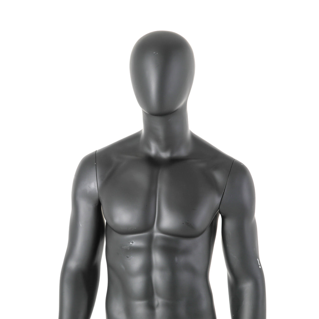 Black Male Mannequin with Chrome Base