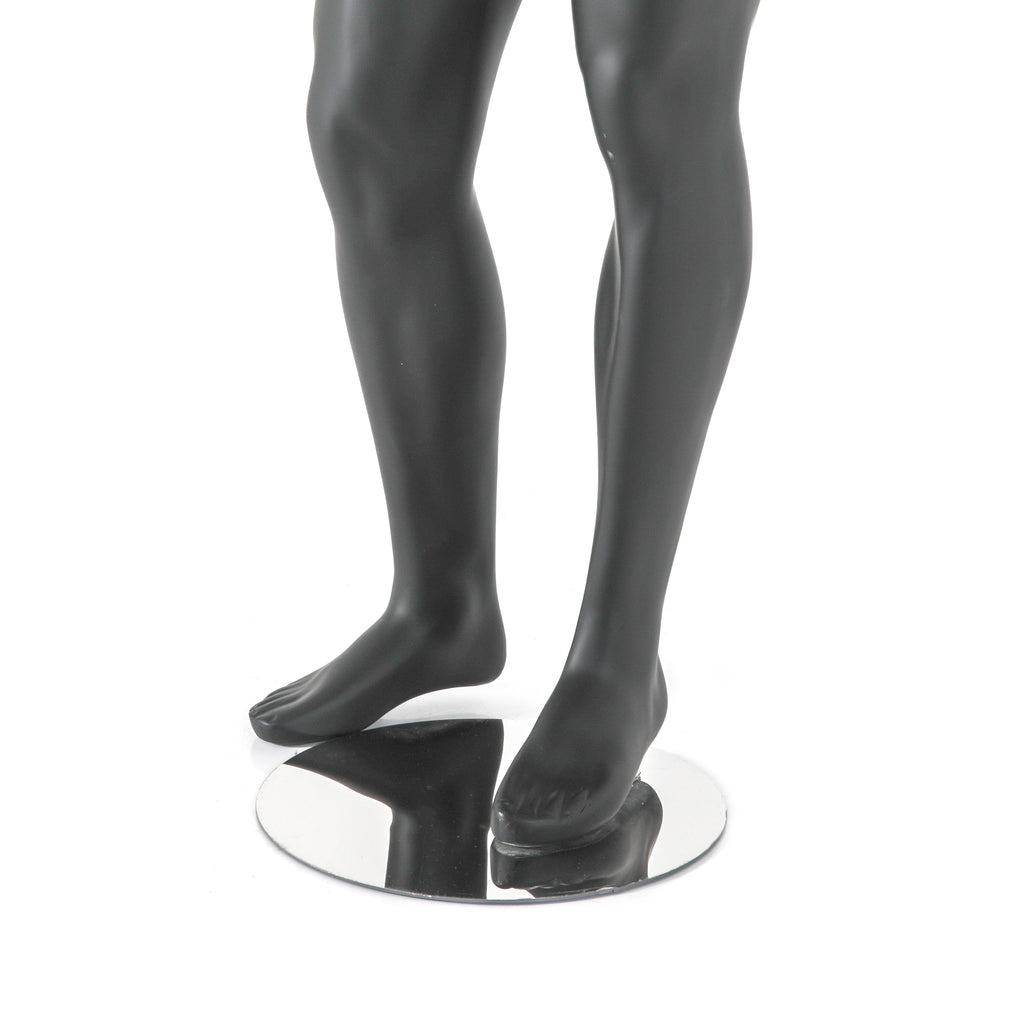 Black Male Mannequin with Chrome Base