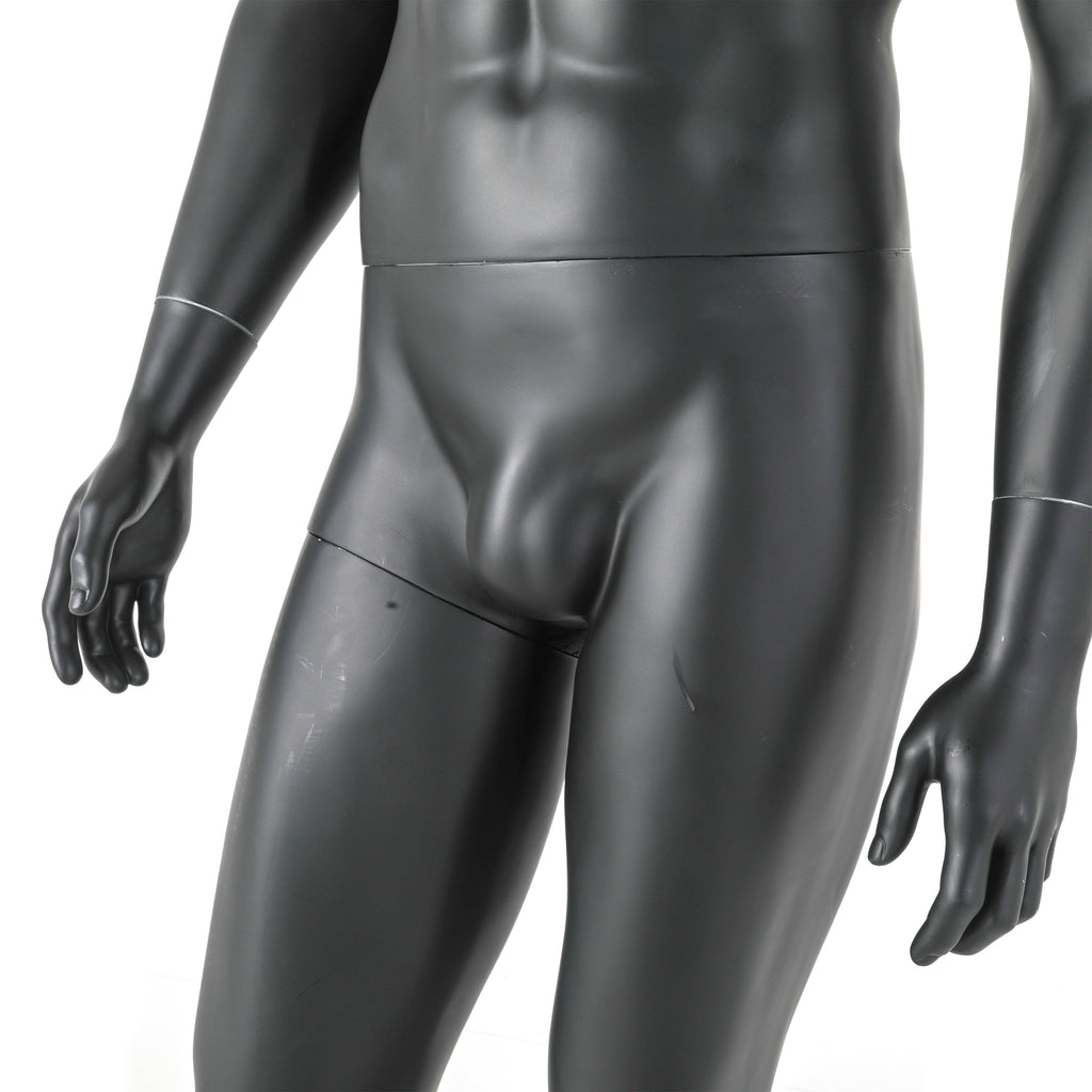 Black Male Mannequin with Chrome Base