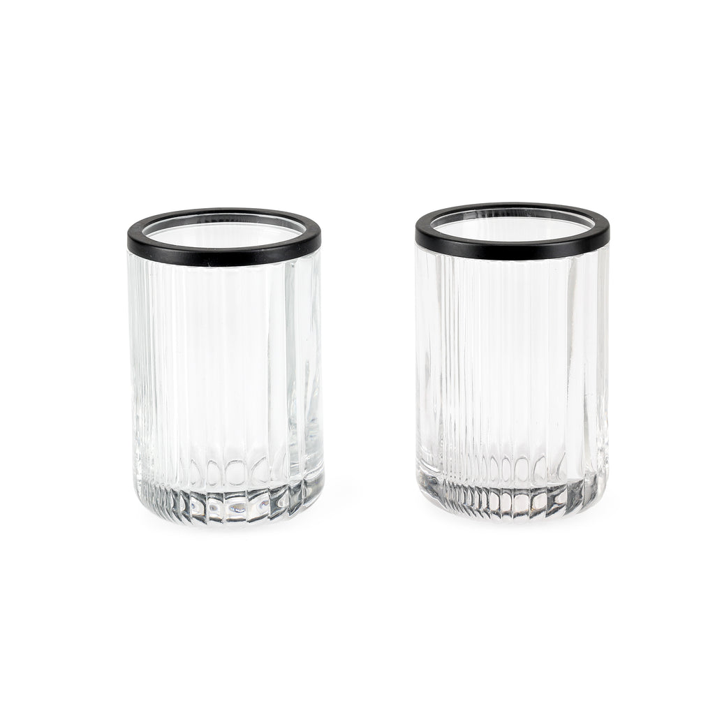 Drinking Glass with Black Rim