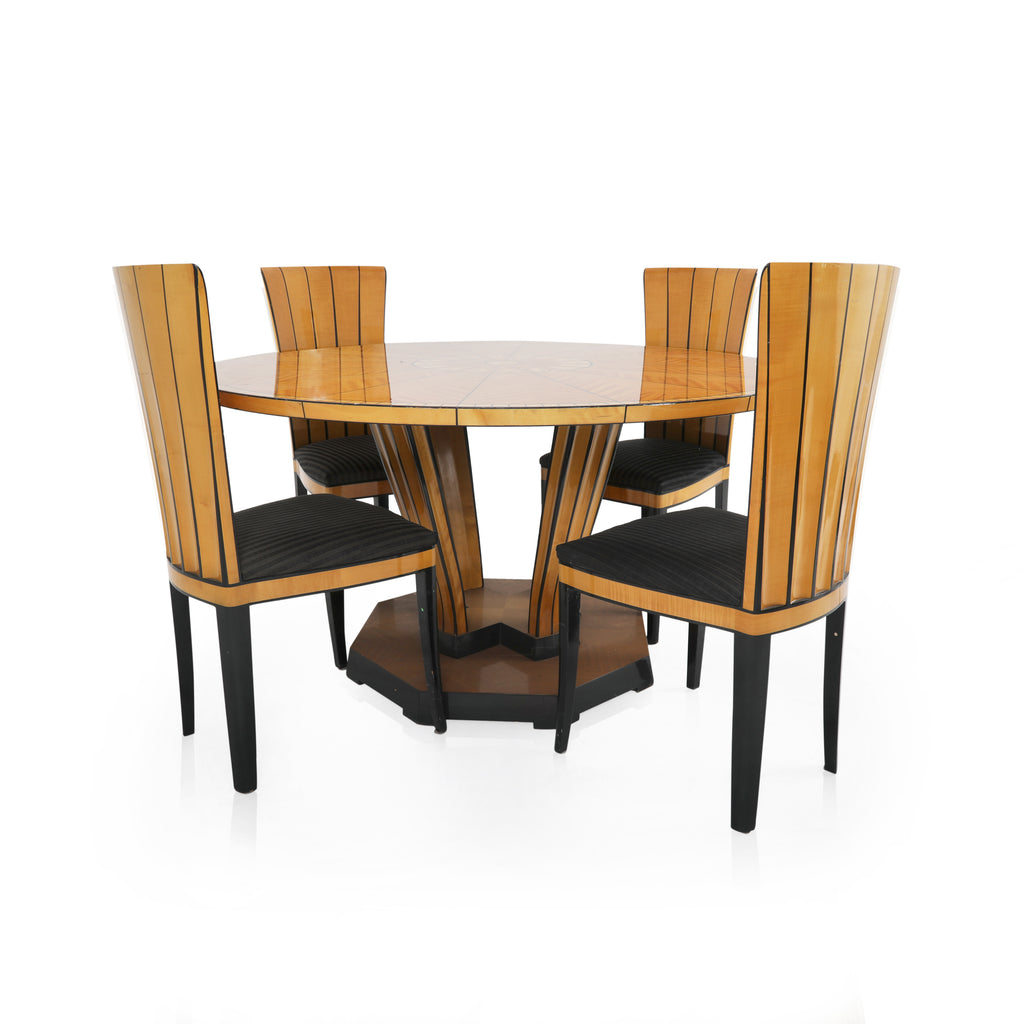 Eliel Saarinen Design Ornate Wood Dining Table