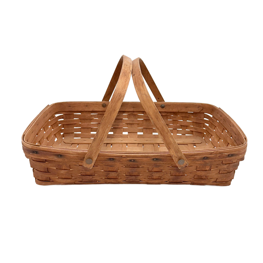 Woven Natural Wood Basket