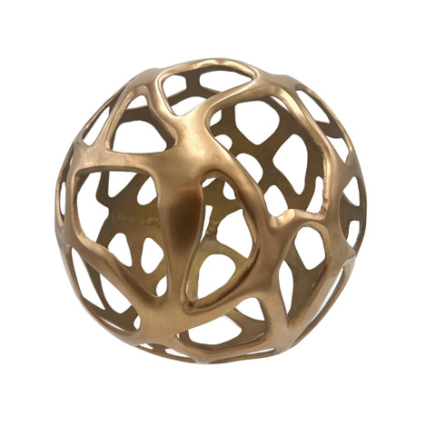 Bronze Openwork Sphere Sculpture - Large