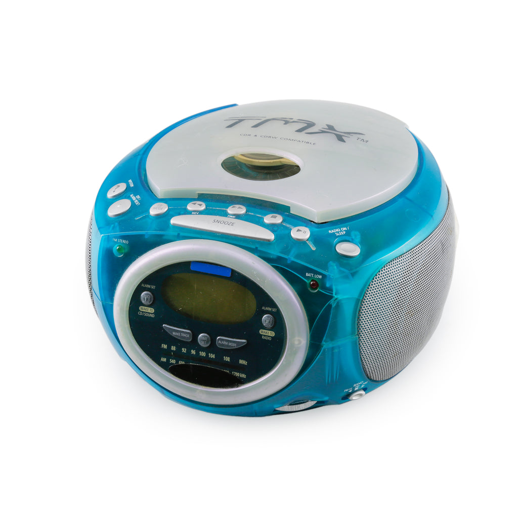 Translucent Aqua Blue Portable CD Player
