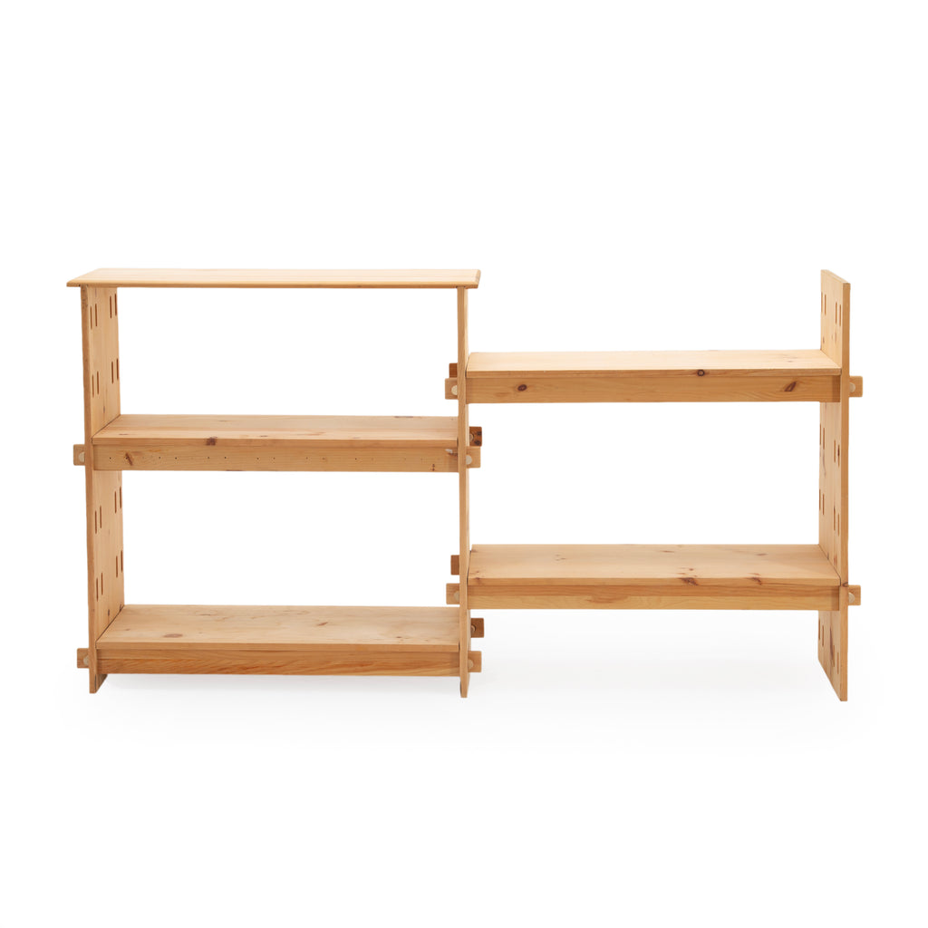 Natural Pine Modular Adjustable Shelving Unit