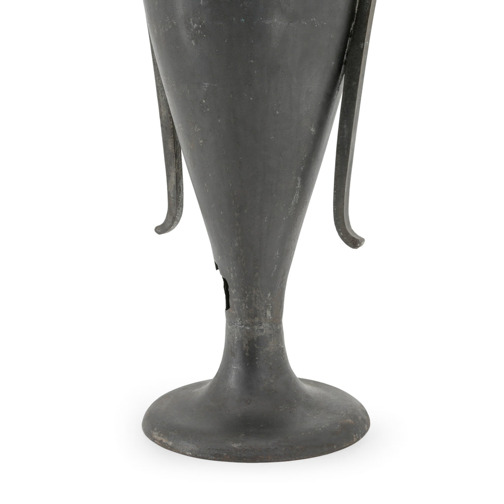 Dark Gray Metal Urn