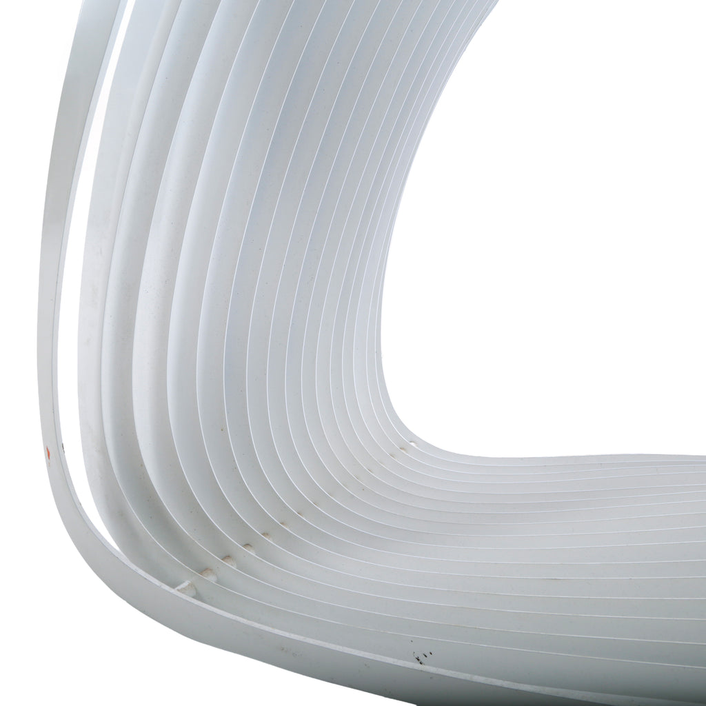 Wavy Frosted White Acrylic Console Table