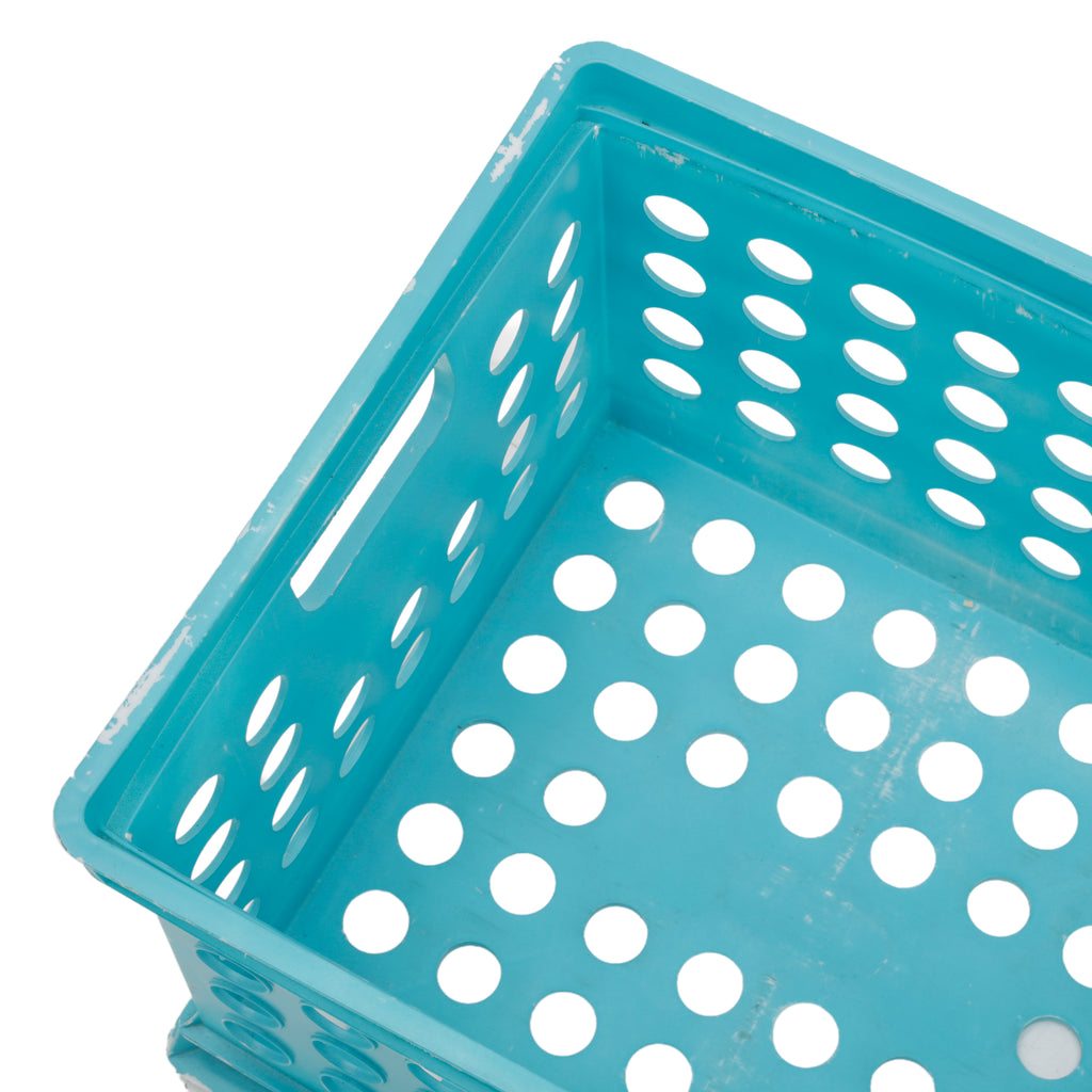 Turquoise Storage Crate