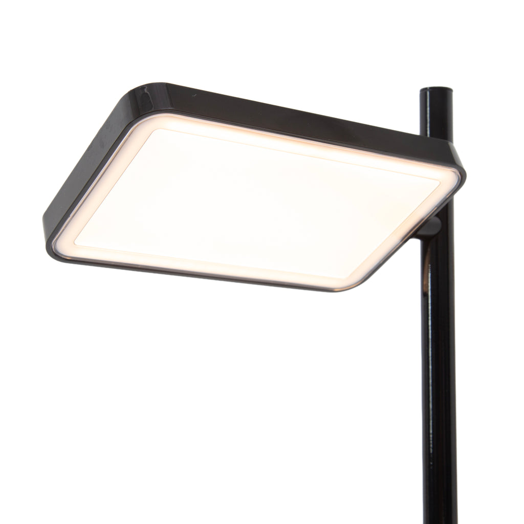 Matte Black Metal LED Panel Floor Lamp