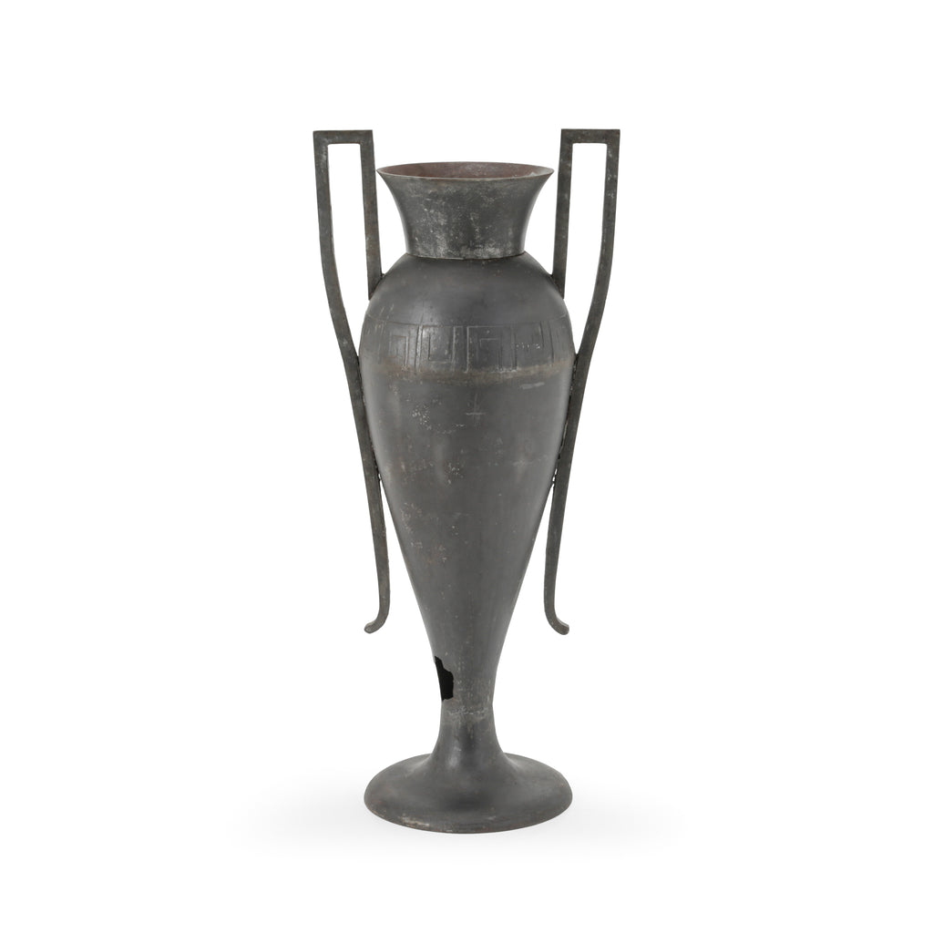 Dark Gray Metal Urn