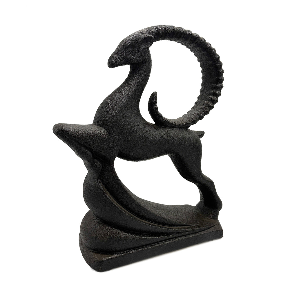 Black Stone Gazelle Sculpture