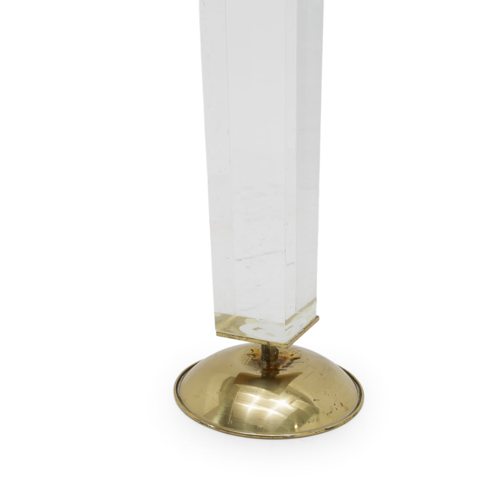 Set of 3 Clear Tapered Decorative Obelisks