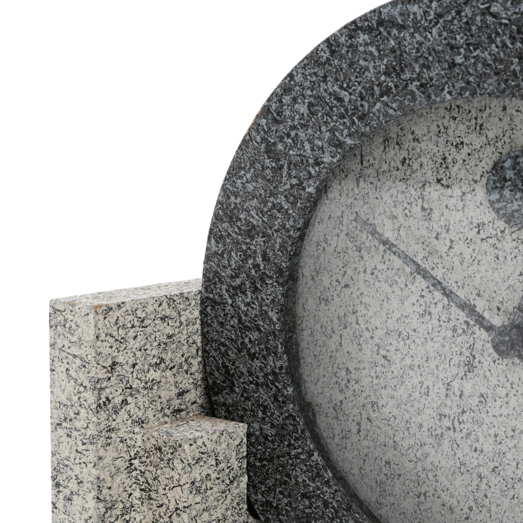 Speckled Gray Architectural Desk Clock