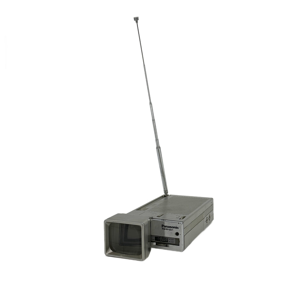 Silver Gray Portable Panasonic Television with Telescopic Antenna