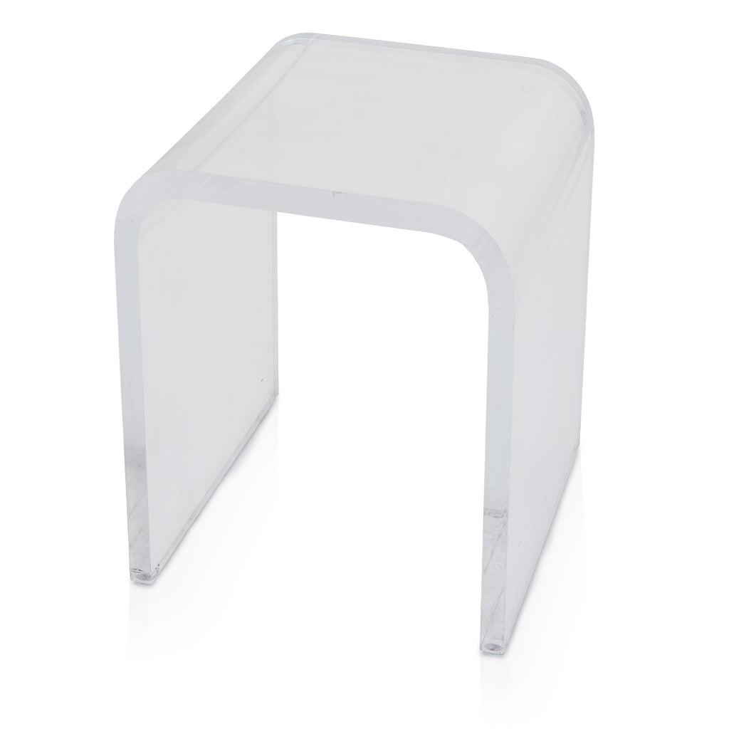 Tall Clear Acrylic Waterfall Side Table