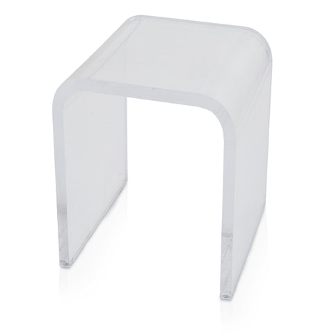Tall Clear Acrylic Waterfall Side Table