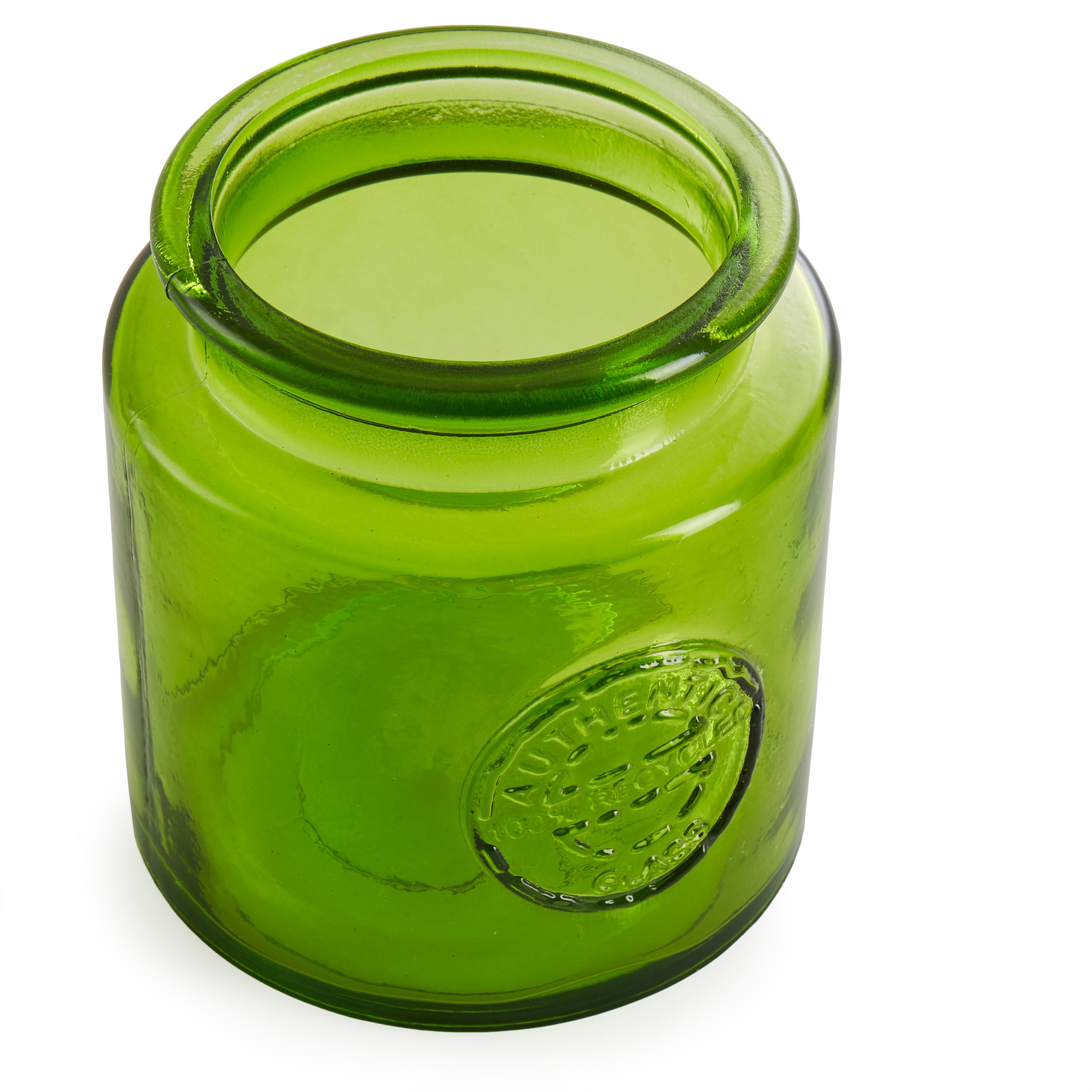 Green Glass Embossed Vase - Gil & Roy Props