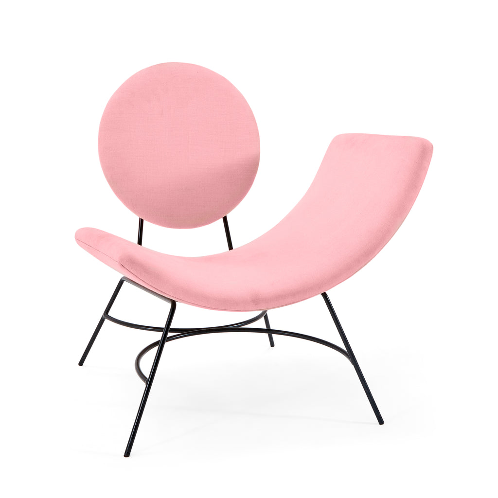 Pink Velvet Elroy Modern Left Arm Lounge Chair