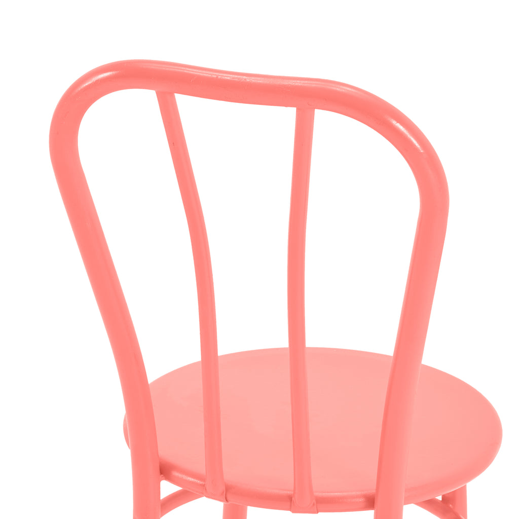 Cafe Metal Side Chair - Pink
