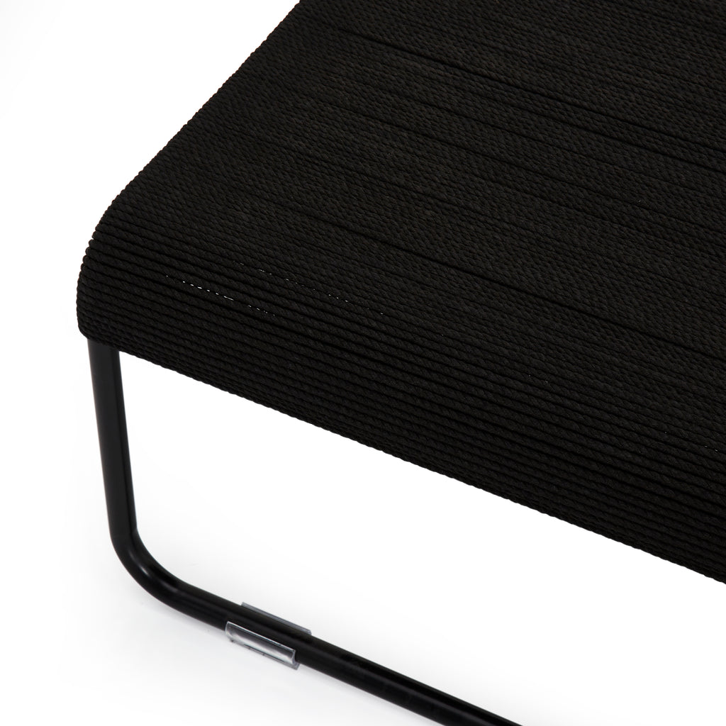 Case Study #22 Ottoman with Black Frame & Cord