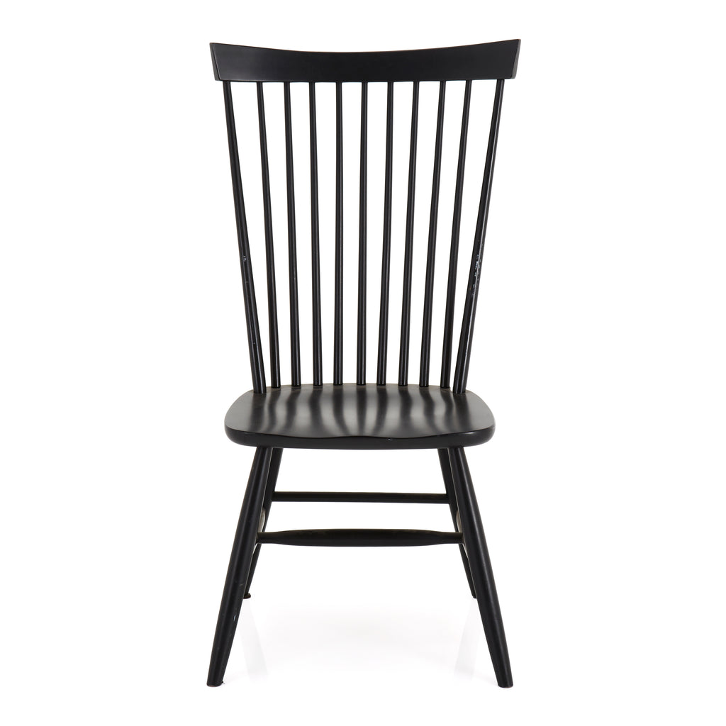 Black High Back Wood Dining Chair