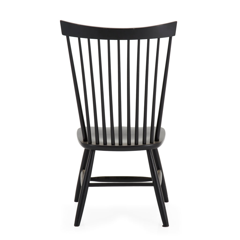 Black High Back Wood Dining Chair