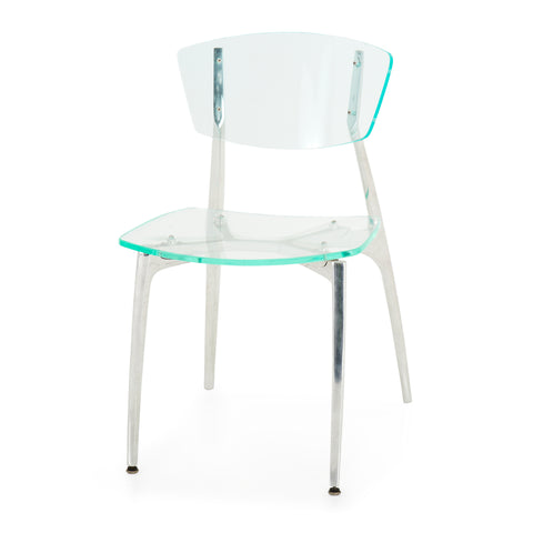 Clear Acrylic and Chrome Chair