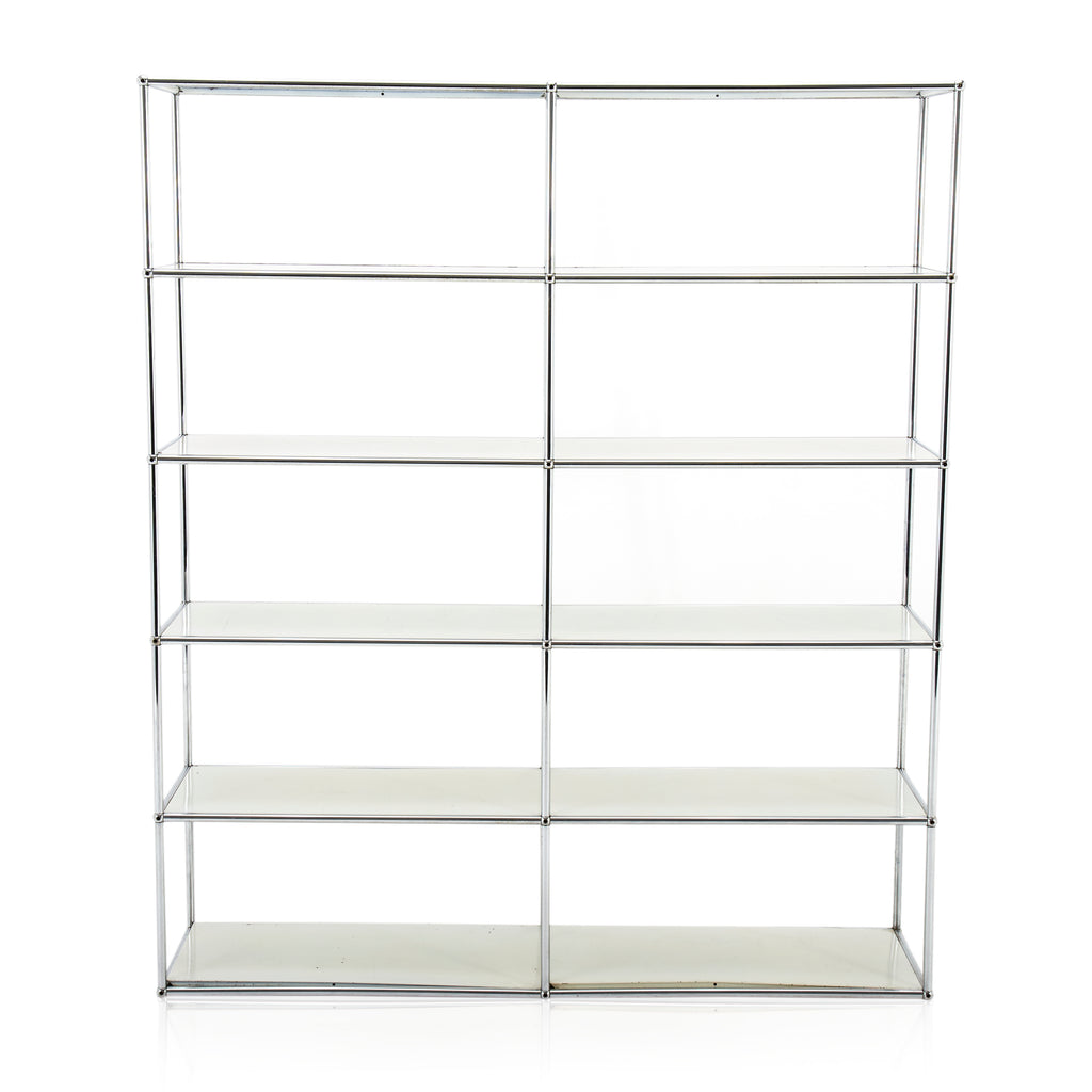 Haller Chrome Open Bookcase Shelf Unit