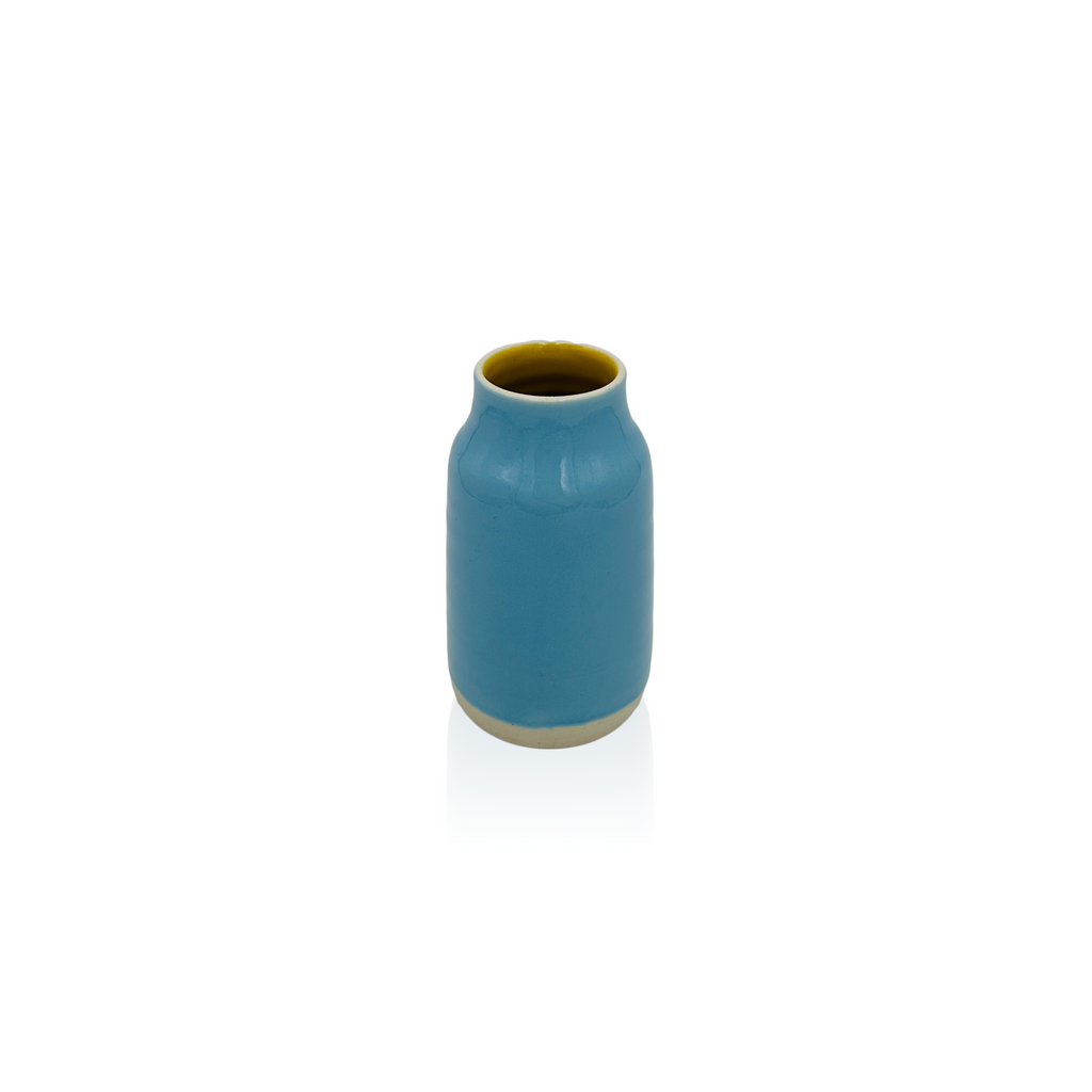 Blue Glazed Ceramic Vase