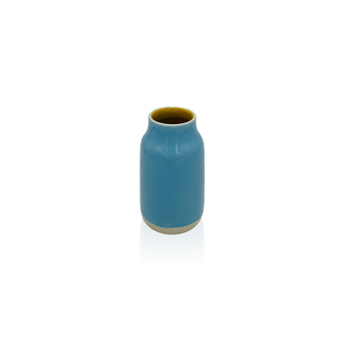 Blue Glazed Ceramic Vase