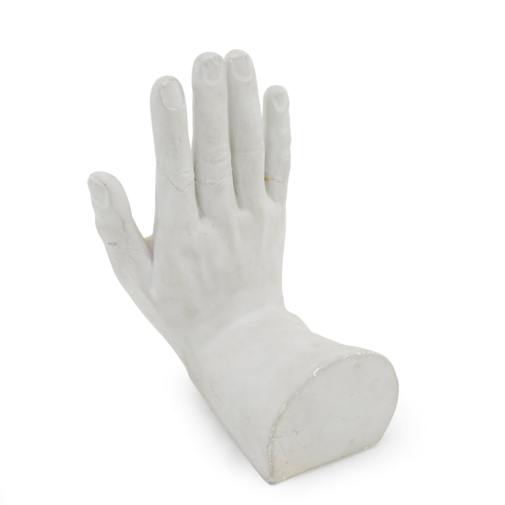 Off-White Plaster Hand Sculpture