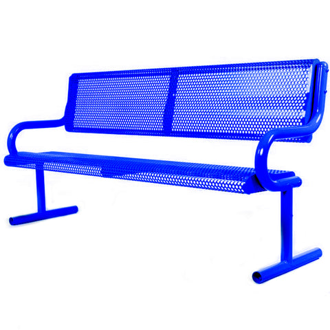 Metal Park Bench - Blue