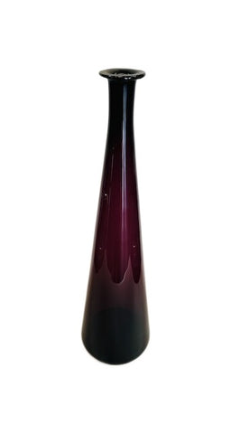 Deep Purple Conical Glass Vase