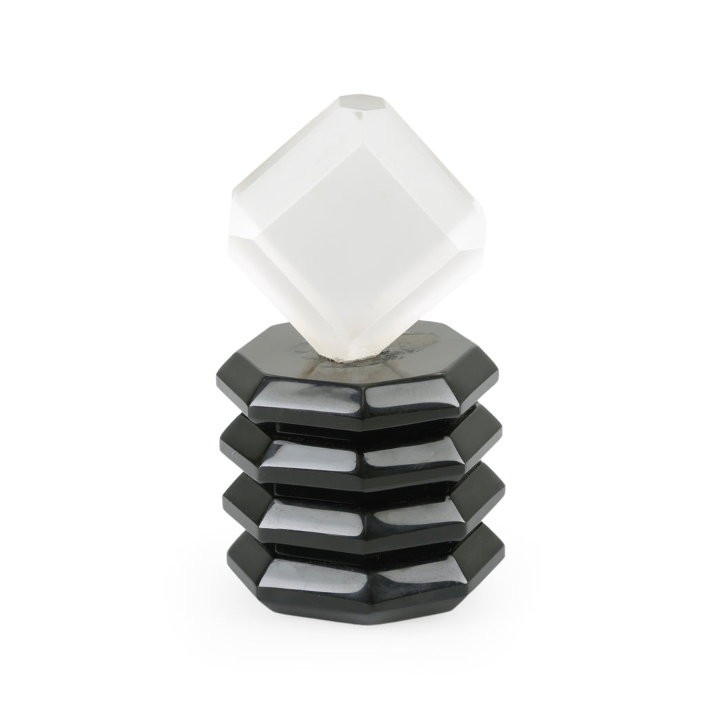 Black Multi-Tiered Acrylic Decorative Sculpture