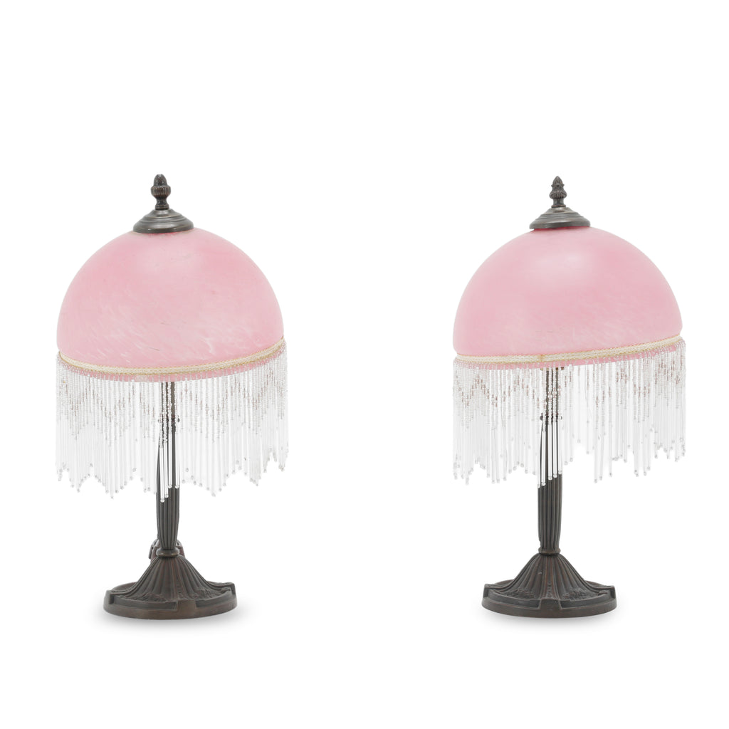 Pink Domed Table Lamps