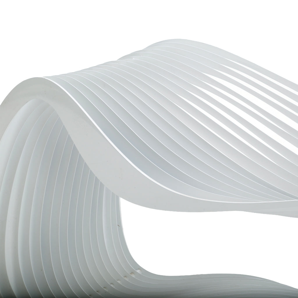 Wavy Frosted White Acrylic Console Table