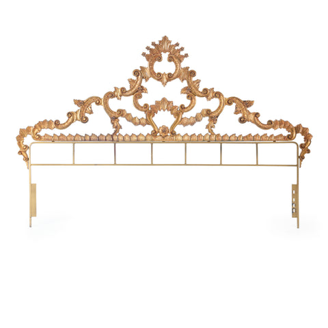 Ornate Gilded Gold Rococo Style Headboard