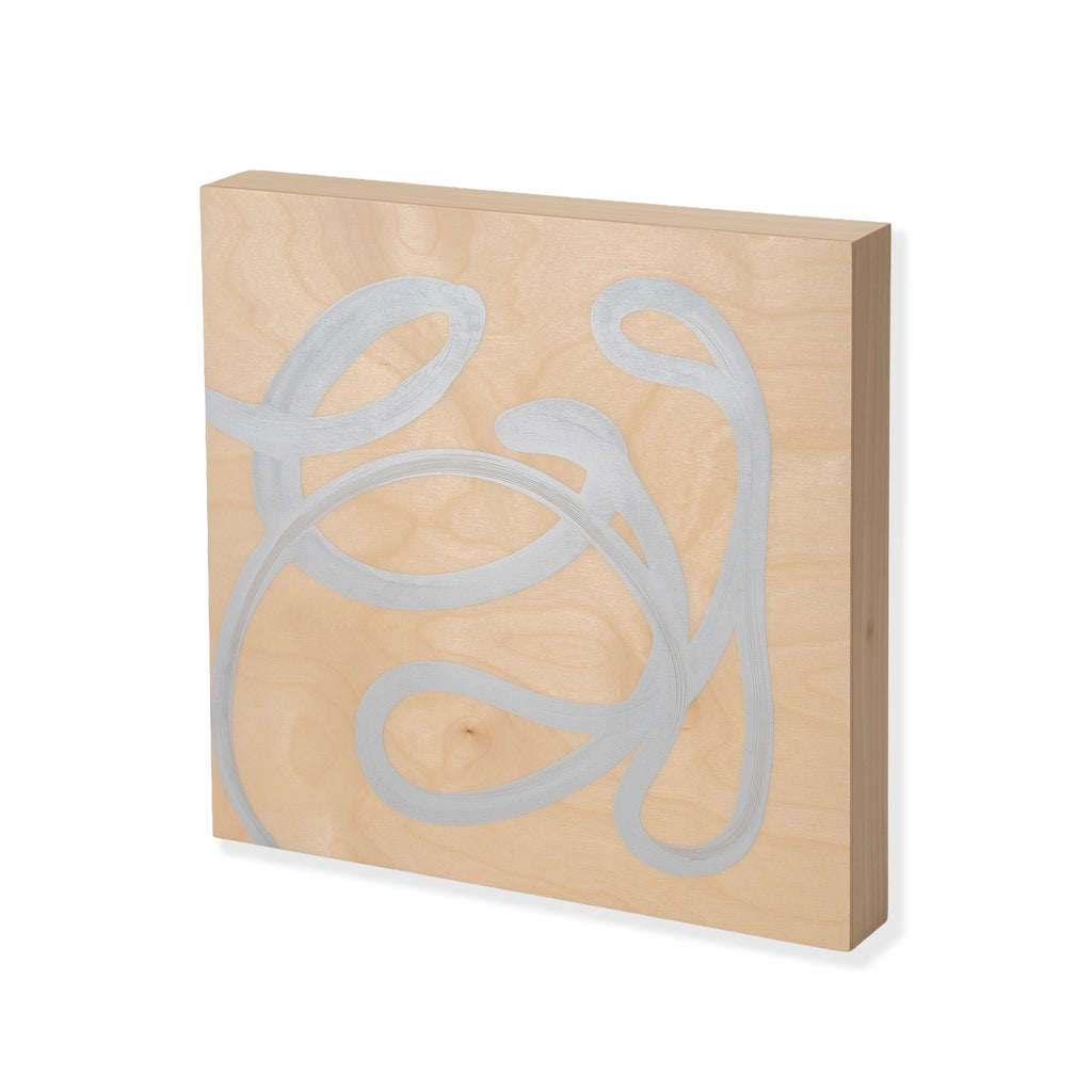 1427 (A+D) Silver Swirls on Wood B