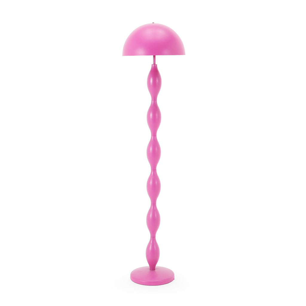 Hot Pink Bobble Stem Floor Lamp