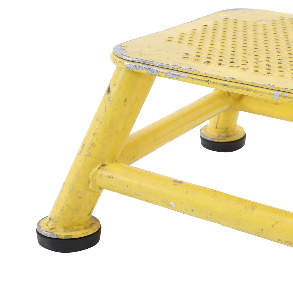 Yellow Perforated Metal Step Stools