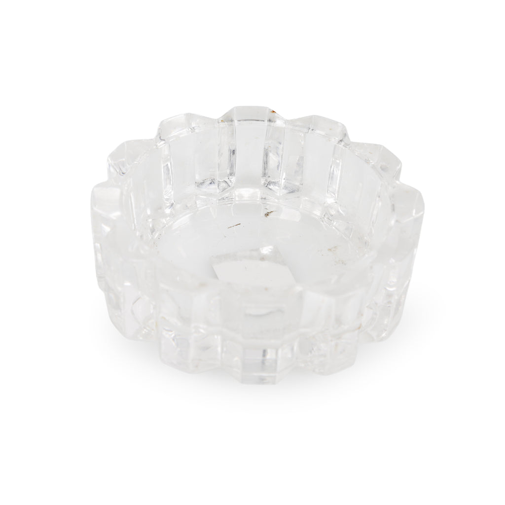 Clear Cut Glass Octagonal Ashtray