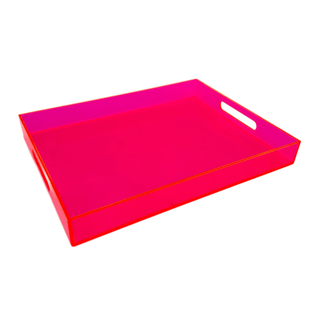 Hot Pink Acrylic Rectangle Tray