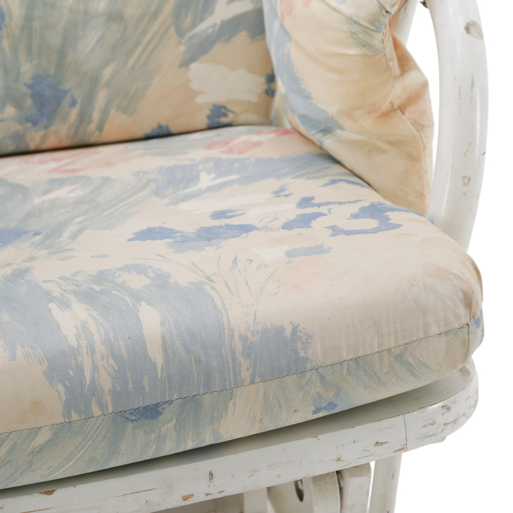 White Painted Wooden Glider Chair