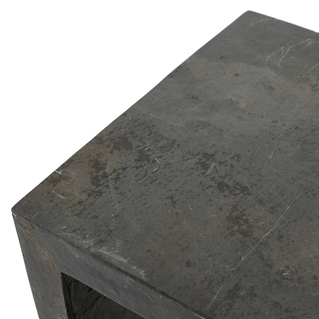 Dark Gray Slate Open Column Pedestal - Single