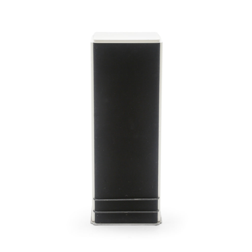 White and Black Rectangular Home Audio Speakers