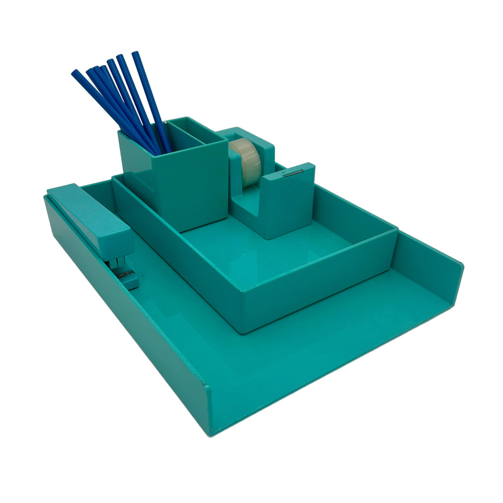 Teal Desk Organizer Set (A+D)