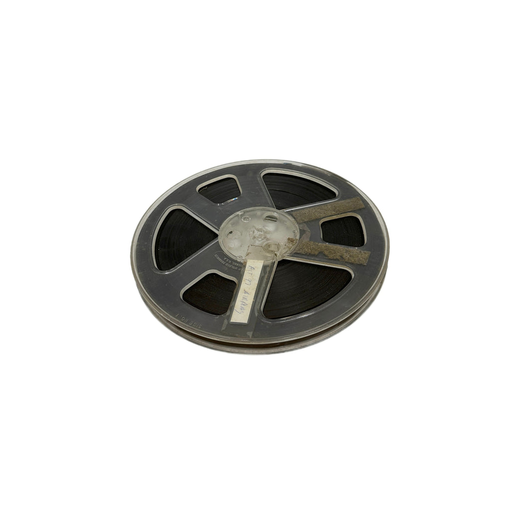 Vintage Clear Plastic 8mm Film Reel with Black Film